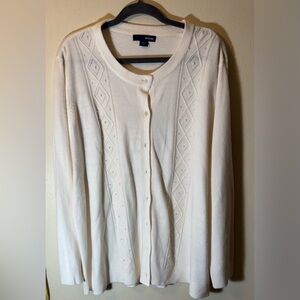 Basic Editions White Women's Cardigan